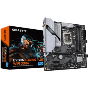 MOTHERBOARD GIGABYTE B760M GAMING PLUS WIFI DDR4, CHIPSET INTEL B760, LGA1700, MATX