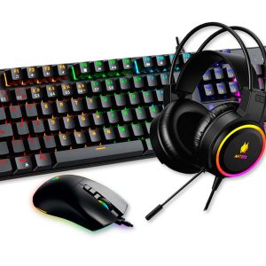 KIT GAMING ANTRYX GC-3100 X3 BLACK, TECLADO SWITCH RED, MOUSE, AURICULAR