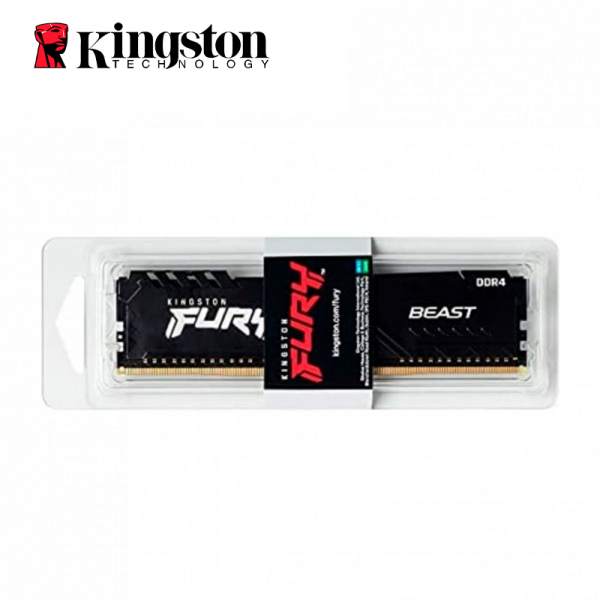 MEMORIA 8GB DDR4 KINGSTON FURY BEAST BUS 3200MHZ BLACK (PN:KF432C16BB/8)