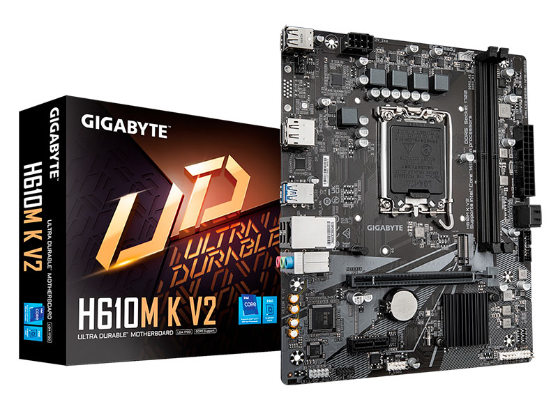 MOTHERBOARD GIGABYTE H610M K V2, DDR5 CHIPSET INTEL H610, LGA1700, MICRO ATX