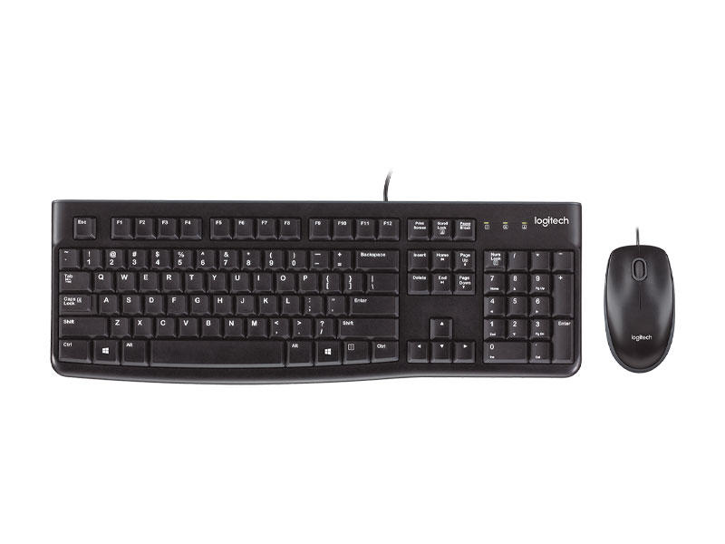 KIT LOGITECH TECLADO+MOUSE COMBO MK120 USB NEGRO