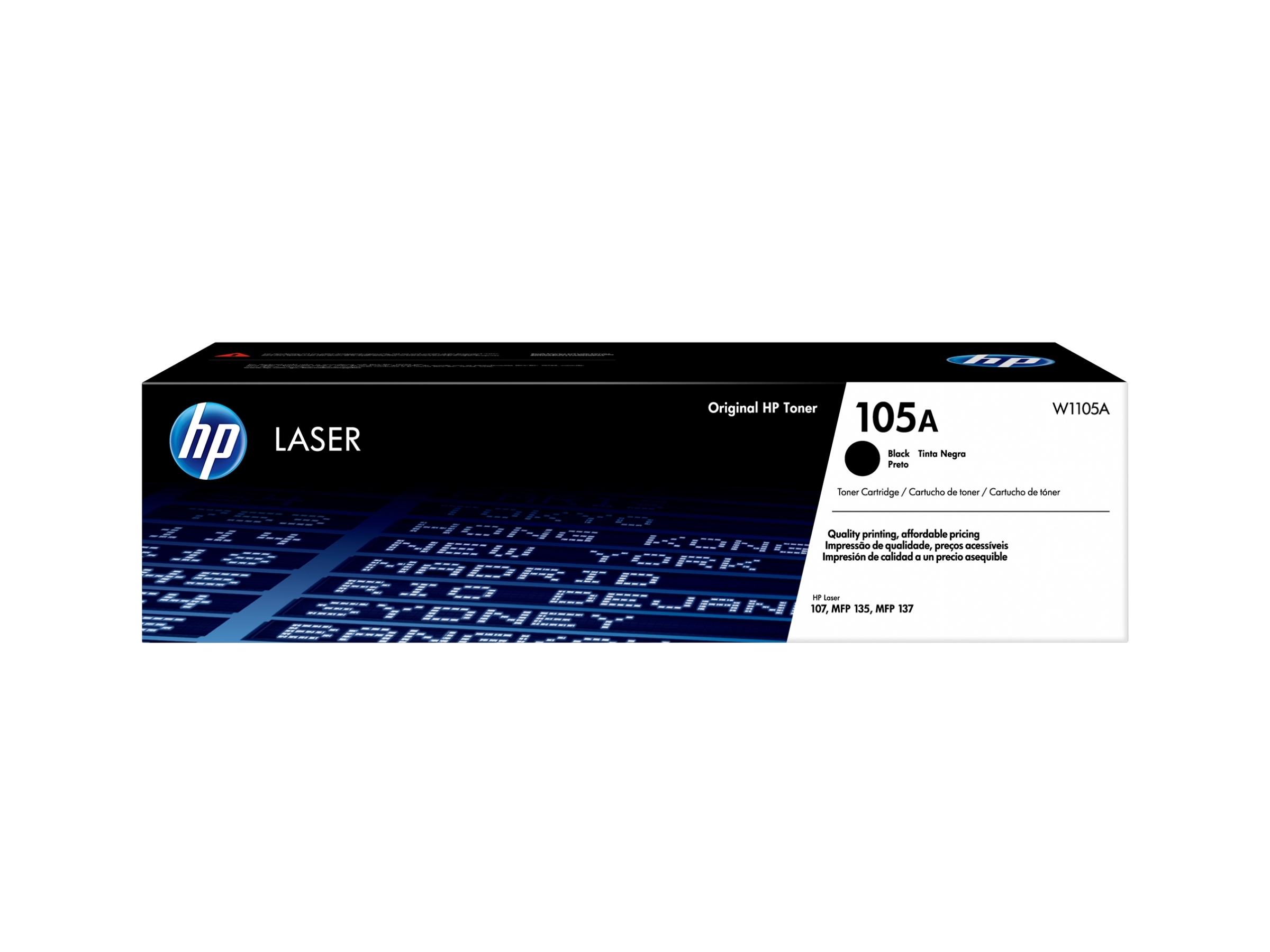 toner hp w1105a (105a) l.j. 107a black 1,000 pgs toner hp w1105a (105a) l.j. 107a black 1,000 pgs